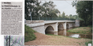 Les travaux du pont de Valence en 2017